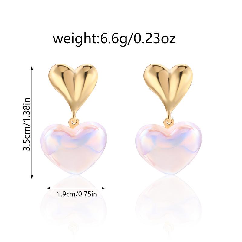 

Серьги-гвоздики в форме сердца и из акрила - Элегантная нишевая мода для женщин