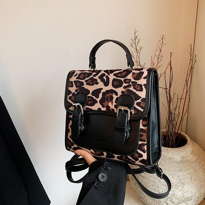 Women's Backpack New Contrasting Color Versatile Backpack Small Schoolbag