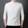 2025 Men's Base Layer Shirt: Silk Wool, German Velvet, Half-High Collar, Thickened Sweatshirt