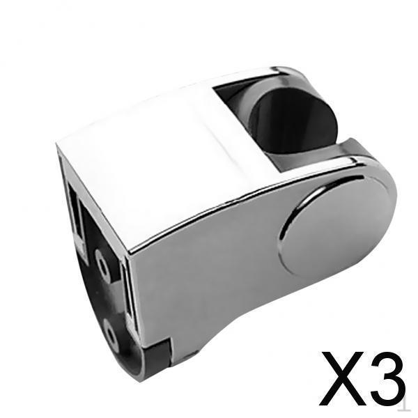 3xABS Chrome Bath Handheld Shower Spray Head Wall Mount Fixed Bracket Holder