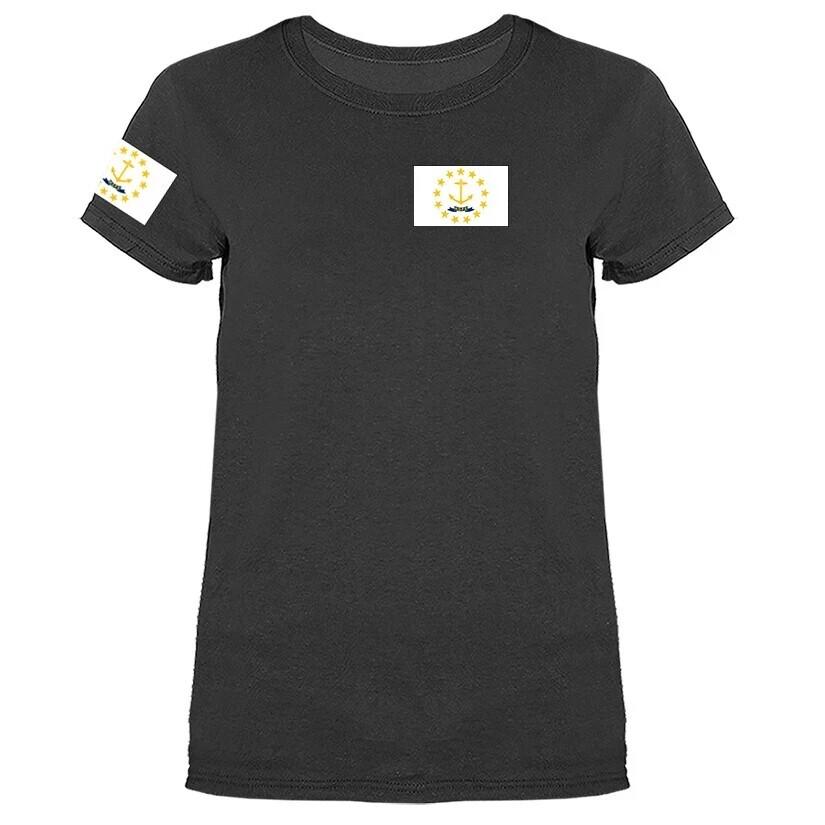 Женская футболка с гербом флага штата Род-Айленд Унисекс футболка S
