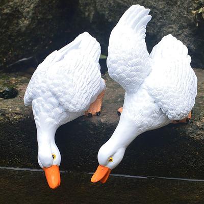 Embellishment Garden Decoration Duckling Figurines Drinking Duck Statues Ducks Couples Sculpture