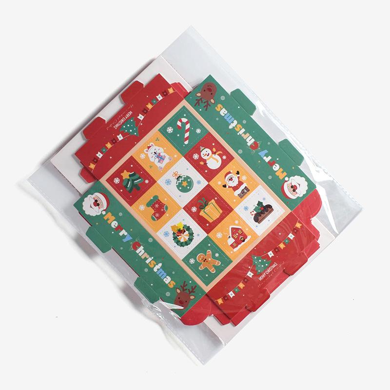 2/4pcs Christmas Countdown Calendar Advent Box Surprise Blind Box Poked with Finger Party xmas kids Gift Box 2025 New Year decor