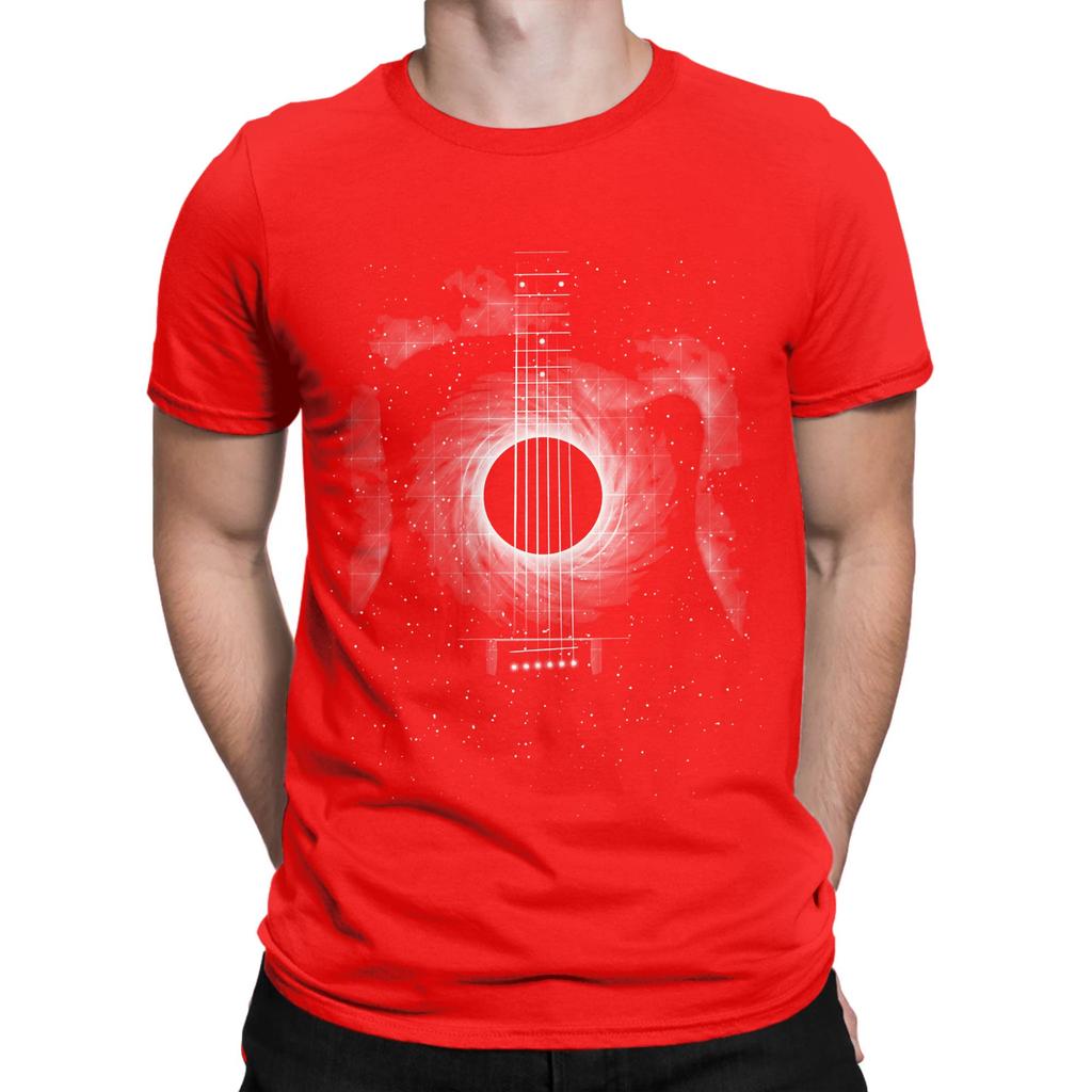 Black Hole Acoustic Guitar Graphic 100 Cotton TShirt Event Horizon Tops Tees For Unisex