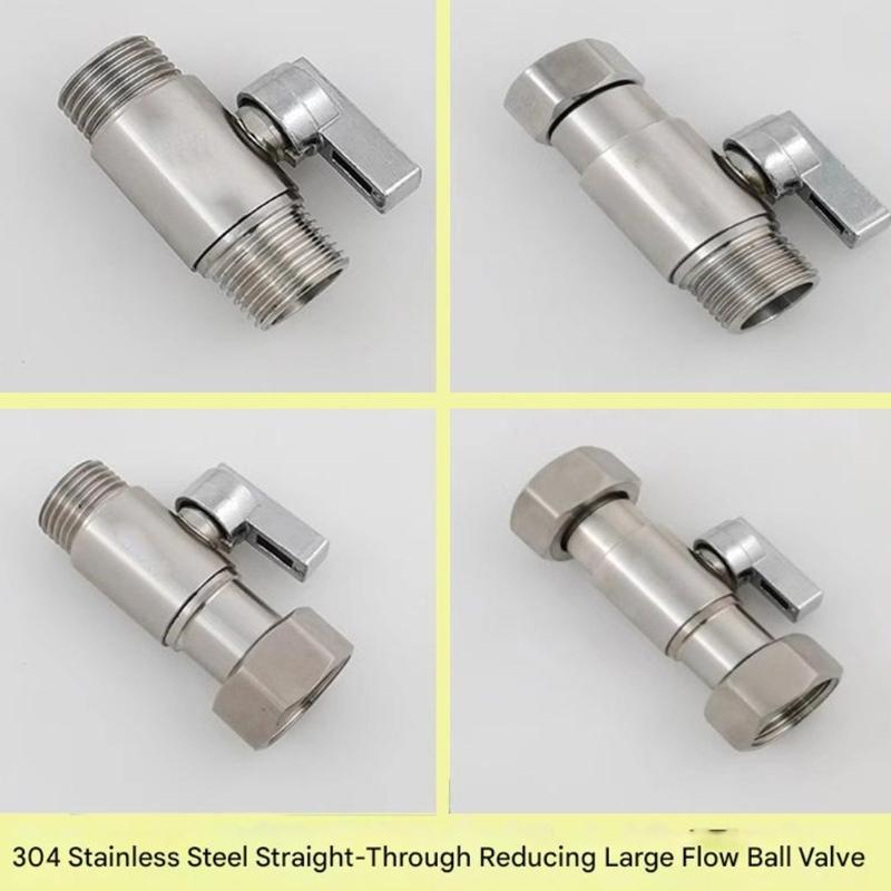 Stainless Steel Quick Connect Ball Valves Leakproof Seal And Simple Setups Flows Control Valves For Bathroom Water Heaters