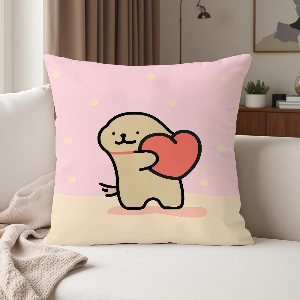Line Dog M-maltese Pillow Case Suitable For Bedrooms Living Rooms Cars Home Decoration