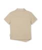 Yusentig Double Collar Slim Asymmetrical Collar T-Shirt Beige Aw5Me43391