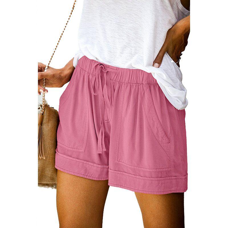 Womens Loose Mini Drawsing Shorts Ladies Loungewear Running Gym Plain Pants