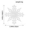 10CM Plastic Snowflake Christmas Tree Decorations - Hollow Powdered Snowflake Pendants