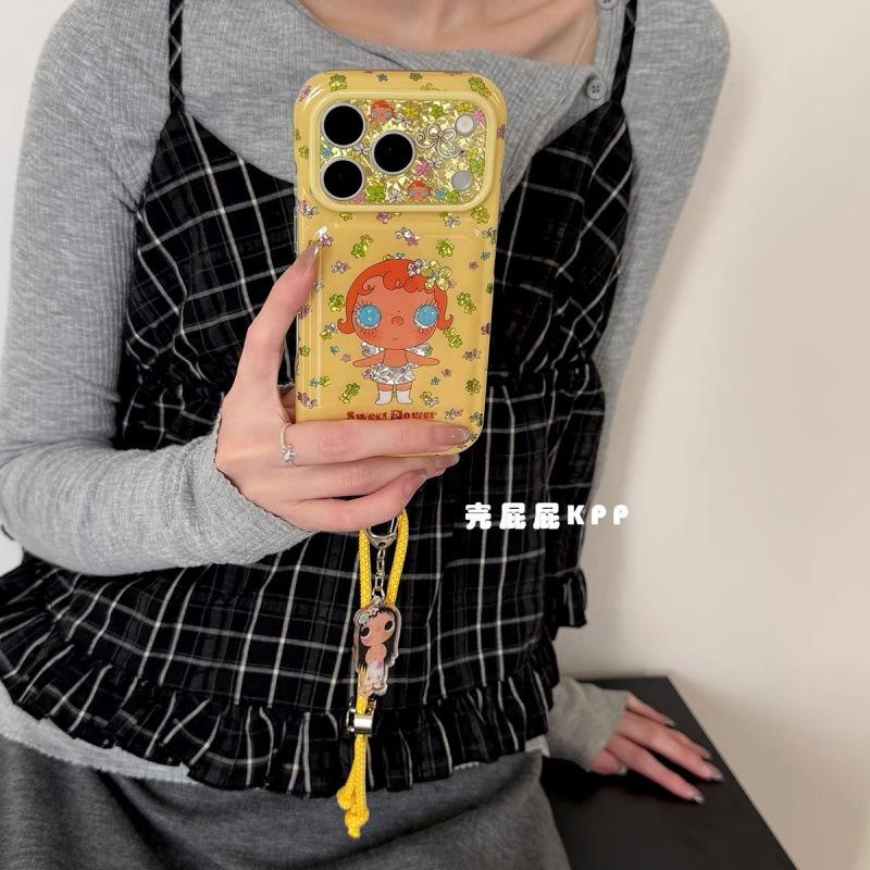 Flower skirt, small braid, small jade chain for iPhone17promax Apple 16 mobile phone case 15 New 14