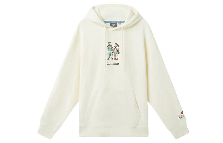 New Balance Sweatshirts Unisex White Hooded Moderate Regular NCA47013-IV XXL