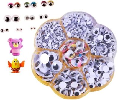 Manatom Poppin' Eyes Eye Stickers for Stuffed Animals, Eye Parts, Bisque Dolls, Approx. 700 Pieces