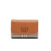 Brown Check Pattern Leather Combination Wallet Dcwa6f624w2