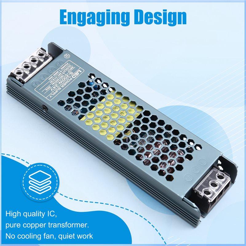 A58Z 24V LED-Beleuchtungstransformator LED-Treiber Netzteil 200W 220V auf 24 Volt Treiber für LED-Streifenlicht
