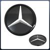 For AMG Benz Chrome Silver And Glossy Black Front Grille Mirror Emblem 3D Style Star Badge Fit For Mercedes Benz W245 W204 X204