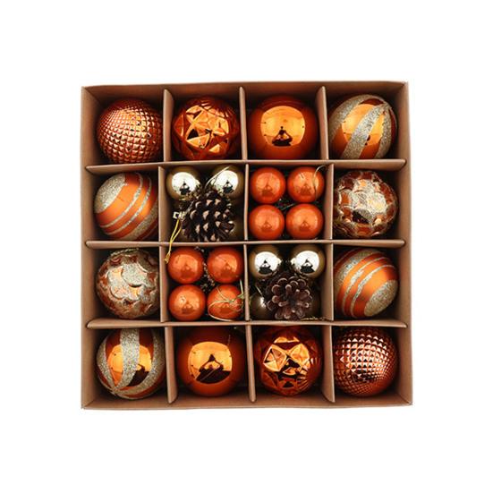 42 Buc. Ornamente Pictate pentru Globuri de Crăciun Set Decor Agățat din Plastic pentru Brad și Petrecere Incasabile Ușoare Festive Decor de Casă