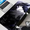 Tapis de Souris Fille Anime 90x40cm Antidérapant Tapis de Bureau Gaming Plateau Clavier Ordinateur Portable Bureau Esports Joueur Noir Blanc
