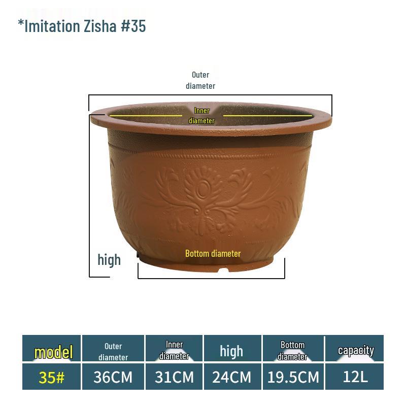 Extra Large Thick Plastic Flower Pot for Outdoor Plants, Trees, and Water Lilies