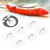 6pcs Inflatable Boat Kayak D  Pad Patch Marine Fixed Buckle with Elastic Bungee Cord(Black )