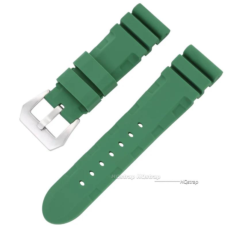 22mm 24mm 26mm Silikonové řemínky pro hodinky Panerai Měkký sportovní náramek Pohodlný gumový pásek Dámské Pánské Náramkové doplňky