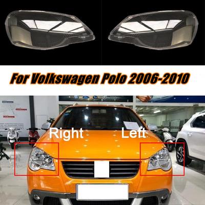 Car Headlight Lens Cover For Volkswagen Polo 2006-2010 Replacement Clear Cover Lampshade Headlamp Shell Car Accessories