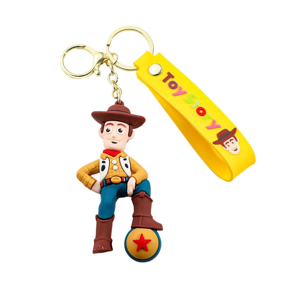 Best-Selling Toy Story Figures Keychain: Three-Eyed Alien, Buzz Lightyear, and Strawberry Bear Charms