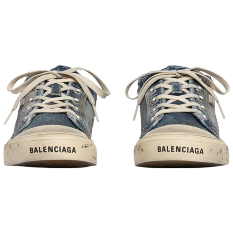 (WMNS) Balenciaga Paris Distressed Denim Mule 'Blue' Women's 693952W3RCL4090
