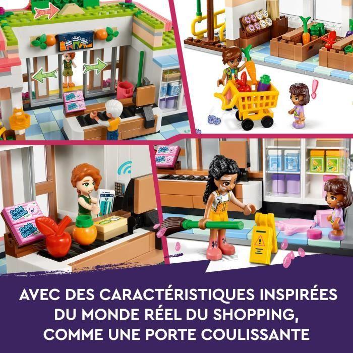 LEGO® Friends 41729 L’Épicerie Biologique, Jouet Supermarché, avec Camion &amp; Mini-Poupées