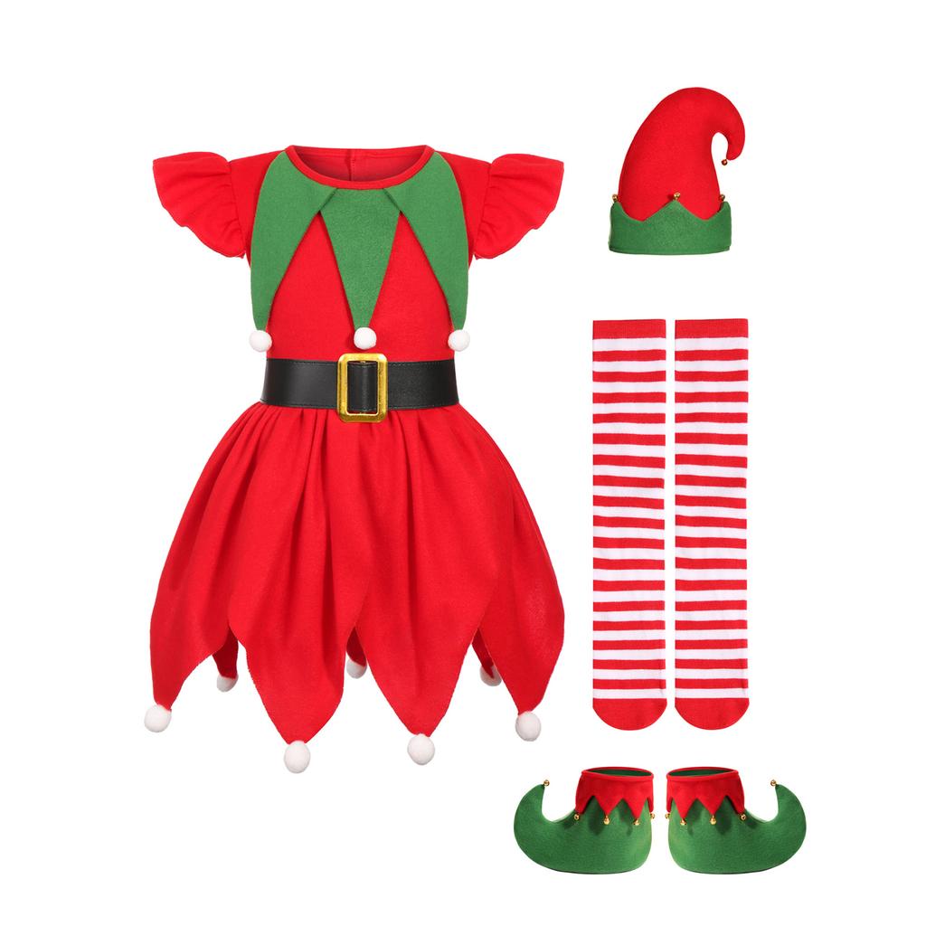 Children's Christmas Costumes, Holiday Party Christmas-themed Performance Cosplay Costumes