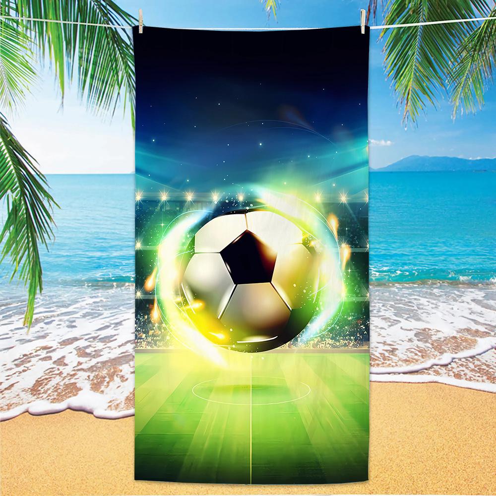 Neues Fußball-Strandtuch Weltmeisterschafts-Thema Mikrofaser-Strandtuch für Erwachsene Großes Strandtuch