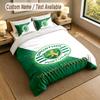 3Pcs Bedding Set Custom Name Text, 1 Sheet 2 Pillowcases Home Bed DecorSporting CP