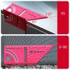 Aluminum Alloy Woodworking Angle Ruler Line Drawing Device Angle Measuring Measure Tool with Gauge Protractor Locator
