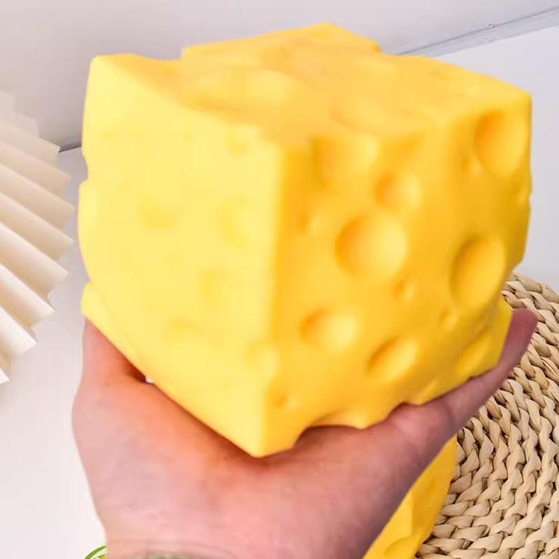 

1/5Pcs Giant Cube Cheese Squeeze Toy Shapeable Squeeze Ball Non-Bounce Fidget Toy Office Decompression Ornament Gifts (As shown-32755)-