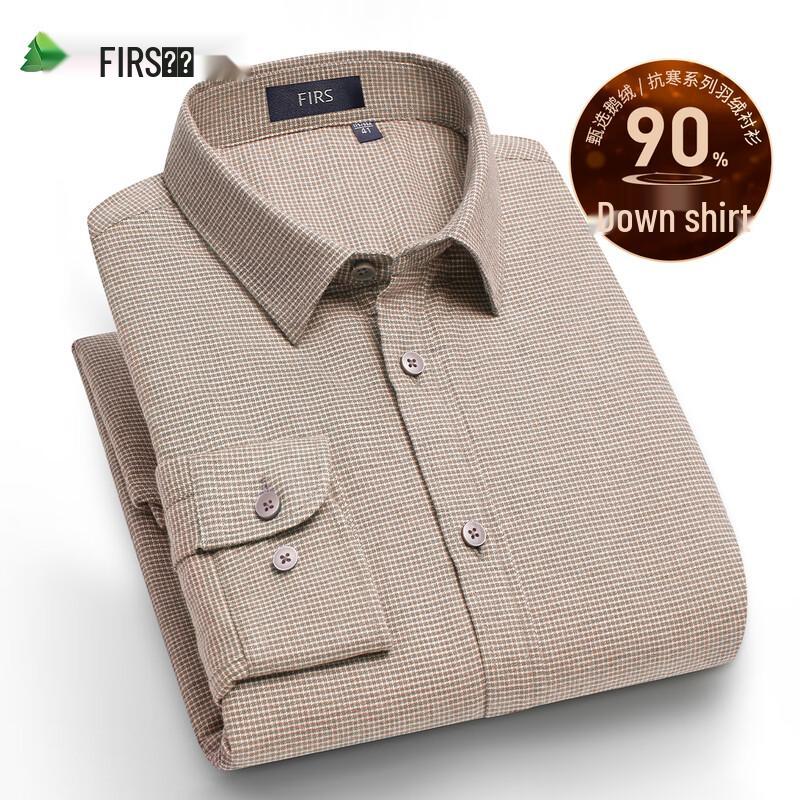 FIRS Men s Goose Down Padded Flannel Shirt 40