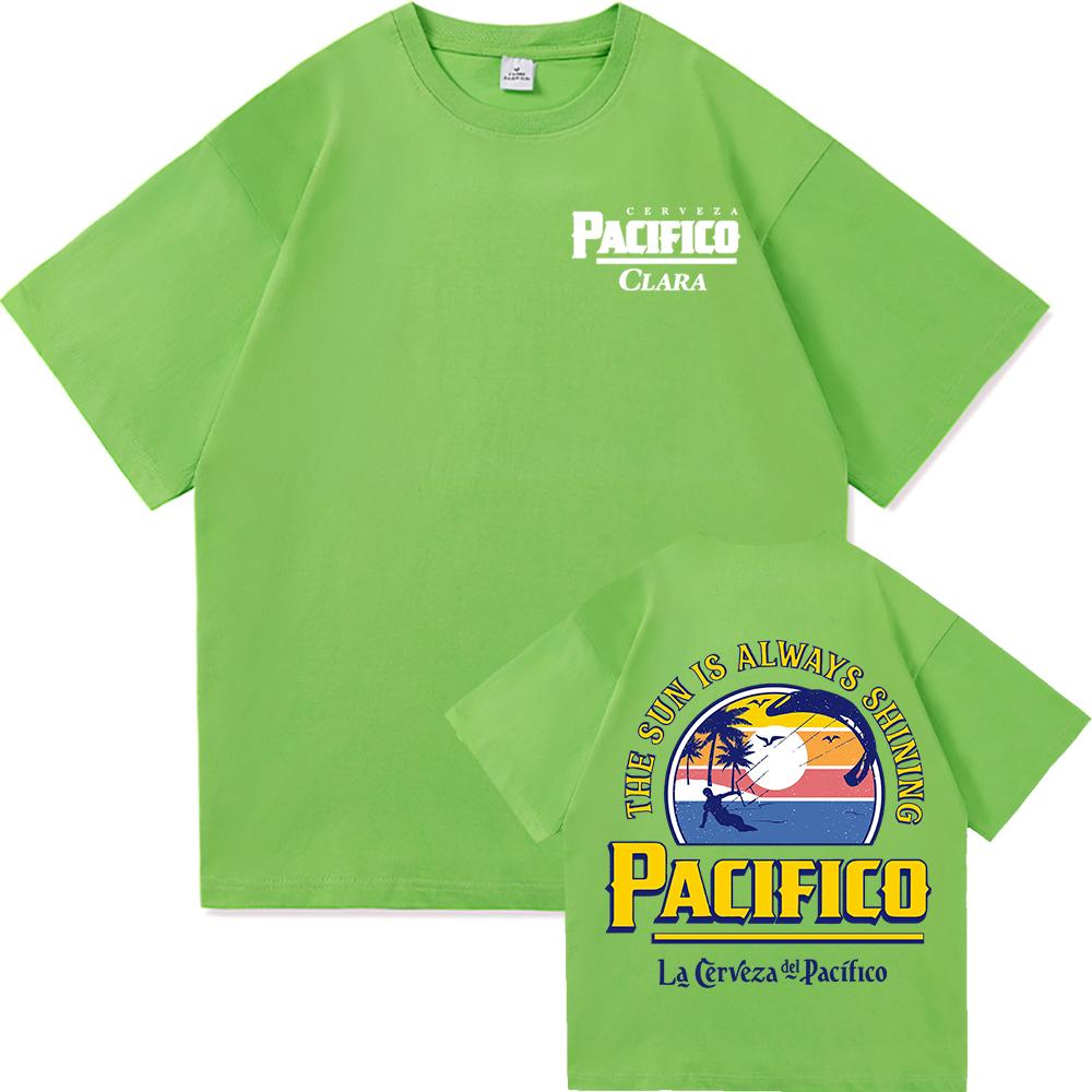 

La Cerveza Del Pacifico Beer T Shirt Men/Women Aesthetic Cerveza Pacífico Clara Tshirt Vintage 80 s 90 s Cotton Tees Shirts Tops M
