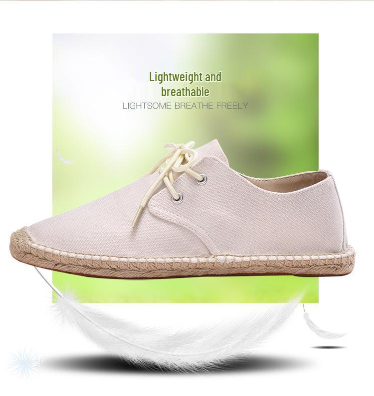 Adidași Bărbați Respirabili cu Șireturi, Pânză de In, Slip-On