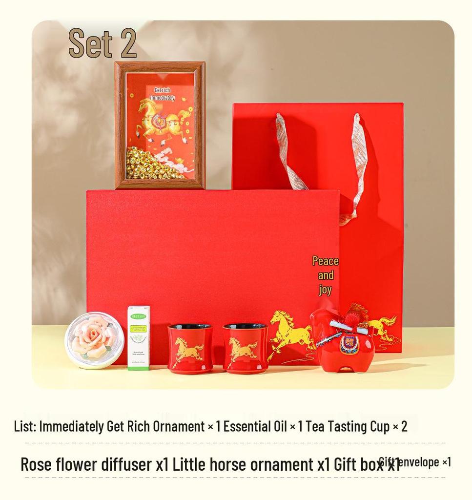 2026 Year of the Horse Gift Set: Photo Frame Ornament for Living Room Décor - Perfect for Spring Festival and New Year Celebrations.