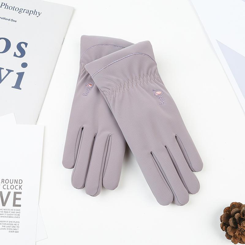 Autumn and Winter Skin Feel Fleece and Water Repellent Outdoor Touch Screen Cycling Windproof and Cold Proof Gloves