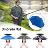 Rain Umbrella Hat Foldable Sun Shade Waterproof Fishing Cap Hats Hat UV Beach Protection Double-Layer Head Headwear Sunscre E3E1