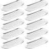 HIRAISM Cash Tray / Hand Towel Tray for Guests, Restaurants, Hotels, Commercial Use, Silver (Set of 10)