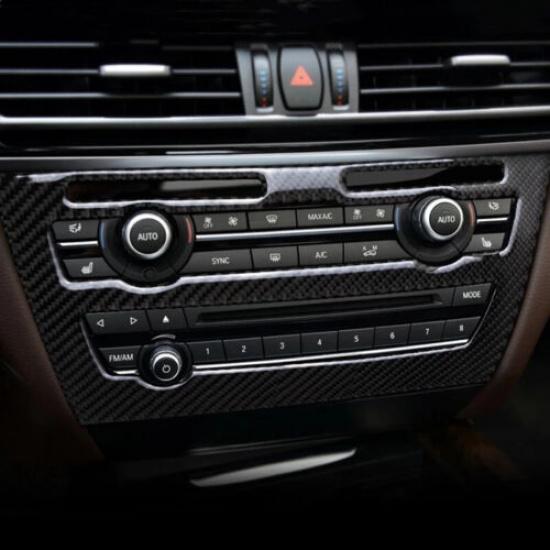 For BMW F15 F16 X5 X6 2014-17 Carbon Fiber Style Car Ide CD Panel Decoration