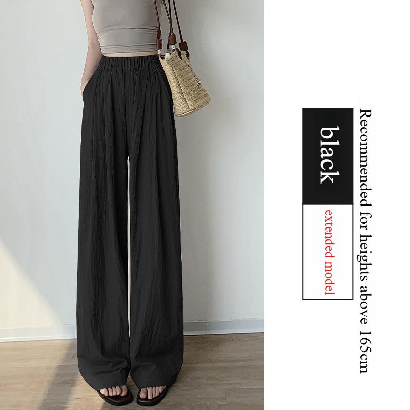 

GMXIA Женские модные повседневные брюки с однотонным принтом и высокой талией и капри XL чёрный