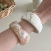 Smudged Wide Chunky Bangle Marbling Cuff Bracelet Vintage Irregular Resin Bracelet  Gifts