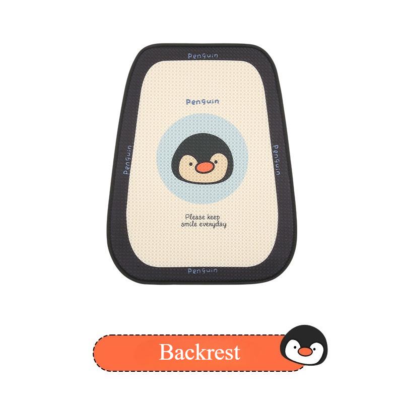 Cute Penguin Cartoon Seat Cushion Breathable Four Seasons Universal Comfortable Headrest Waist Support Penguin Seat Covers