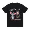 I Don’t Give A Funny Cartoon Mouse Donkey Meme T-shirts Men's Women Summer Fashion Vintage Oversized Cotton T Shirt Streetwear