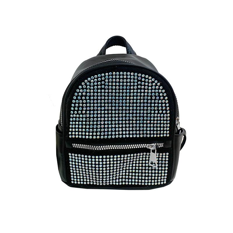 Schoolbag New Women's Premium Light Backpack Foreign Style Going Out Bright Diamond Small Backpack Versatile Fashion Shoulder Bag