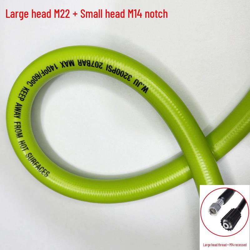 

Green High-Pressure Car Washer with Flexible Fiber Soft Hose and Water Gun for Household Cleaning, 220V