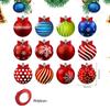 Christmas Hanging Pendant Decoration Double Sided PET Candy Ball Ornament Wall Tree Decor Holiday Party Indoor Outdoor Hanging
