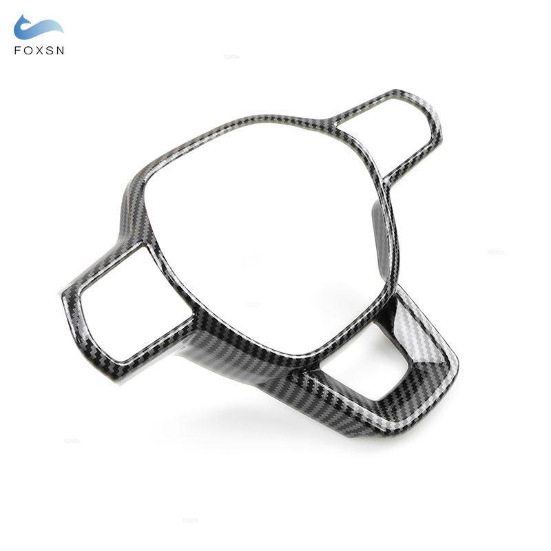 For Honda Civic 11th ABS Carbon Fiber Texture Car Interior Steering Wheel Frame Cover Protective Trim