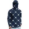 Herren Langarm Schnelltrocknendes Hoodie-Shirt mit Flaggenaufdruck Leicht UV-Schutz Angeln Fitness Sport Oberteil für Outdoor-Aktivitäten